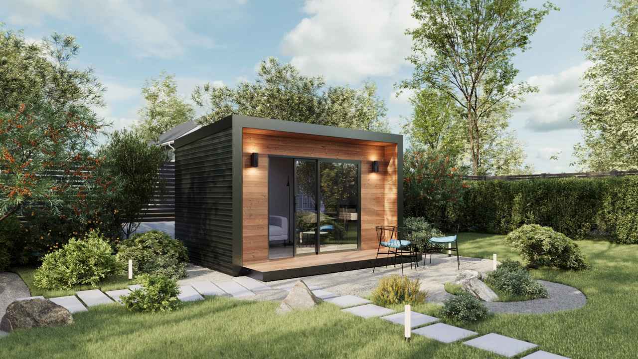 Lombard Mini Modern Studio Shed | Wellmade - Compact and Versatile